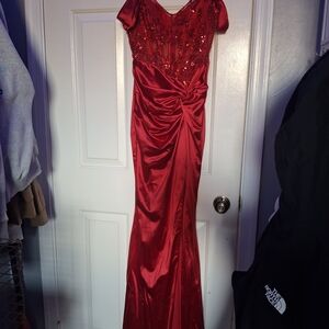 Elegant Red Evening Gown